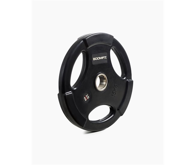 Disco Olímpico 15Kg - BOOMFIT Negro