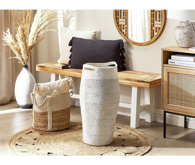 Beliani Estante de baño pequeño ARRAH Blanco/ Beige