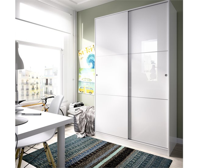 Armario 2 puertas correderas Slider 120 Blanco