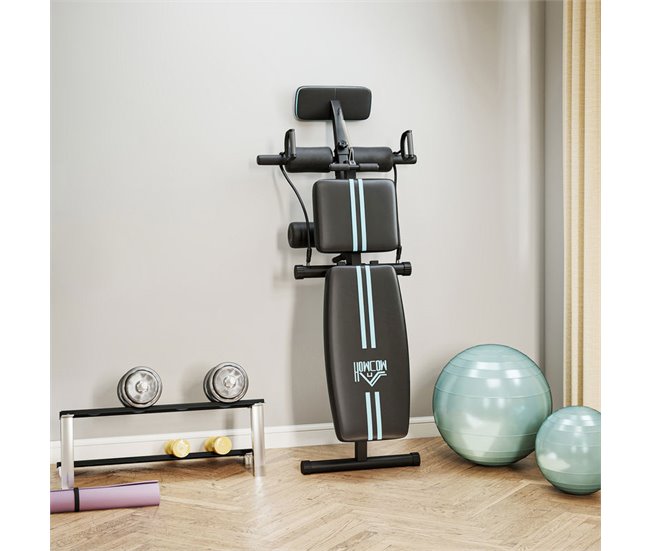 Banco de Pesas Acero, ABS HOMCOM, deportes y ocio - musculación Azul