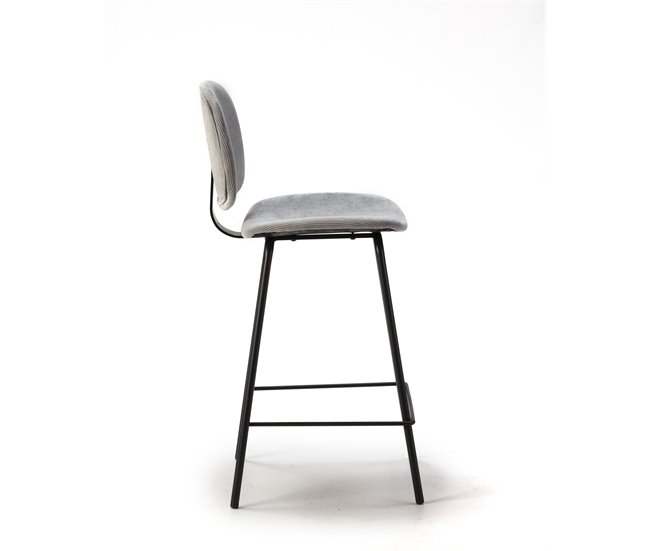 Taburete Alto DECO. Fijo. Pana Gris