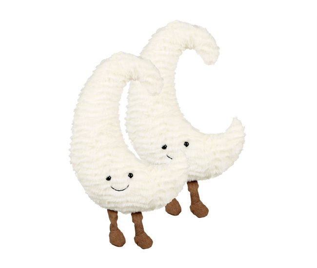 Beliani Cojín decorativo MOONLIGHTER Blanco/ Beige