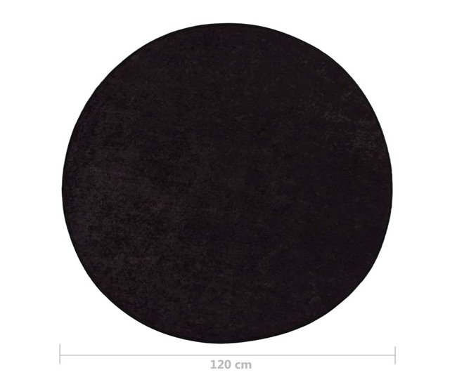 Alfombra redonda lavable y antideslizante Antracita
