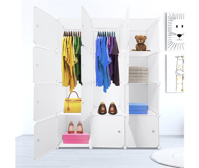 Armario Vestidor Cube Personalizable Boxed Elite 12 Cubos/Puertas 111 Blanco