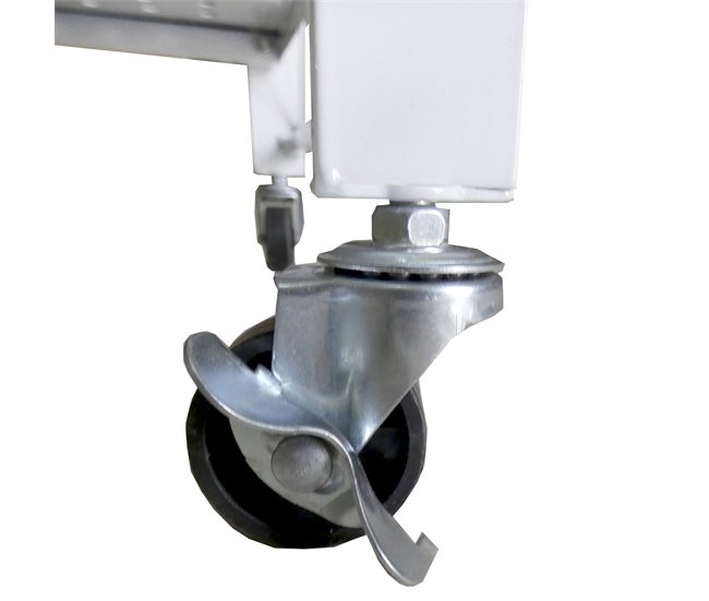 Estantería de Almacenaje Multiusos Plegable con Ruedas 35 Blanco