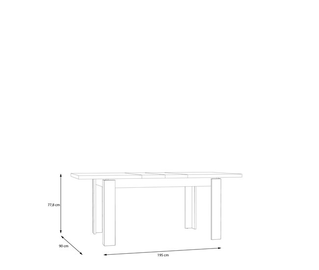 Mesa de comedor extensible VERONA roble Roble
