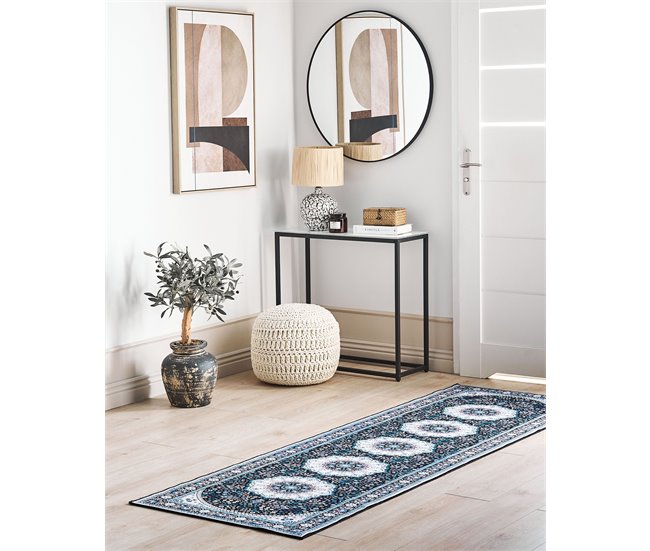 Beliani Alfombra de pelo corto GEDIZ 80x240 Azul