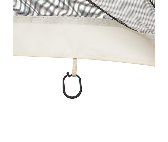 4 Paneles Laterales de Mosquitera para Carpa Poliéster, Nylon 335x0 Negro
