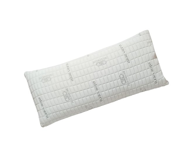 Pack 2 Almohadas Fibra y Viscoelástica Tejido Strech Aloe Vera 70x40 Blanco/ Gris