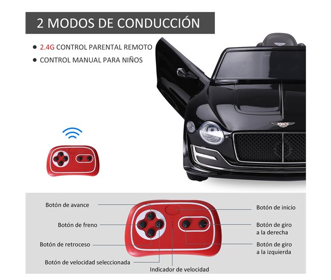 Coche Eléctrico PP, Metal HOMCOM Blanco