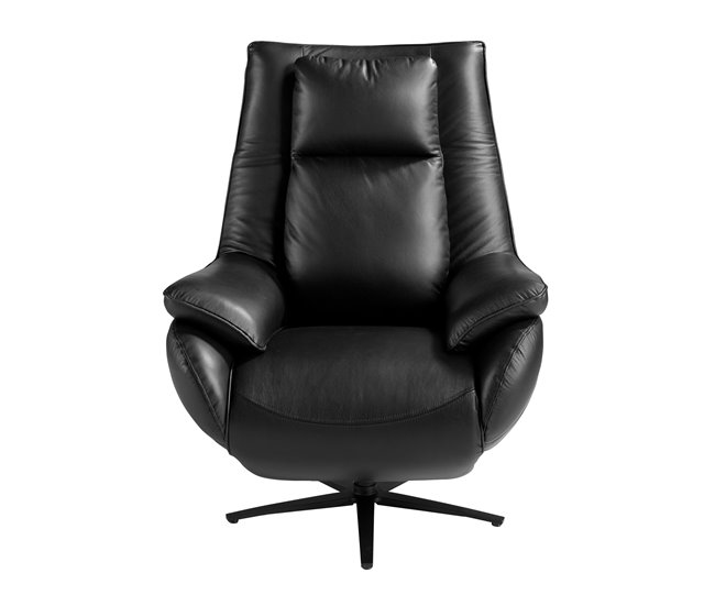 ANGEL CERDÁ Sillón relax giratorio piel Negro