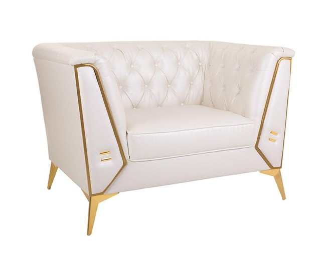 Sillón tapizado Blanco