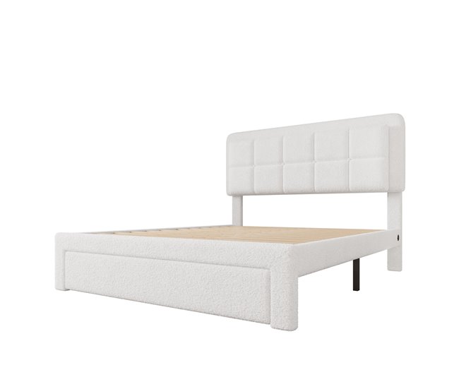 Camas de matrimonio 146x204 Blanco