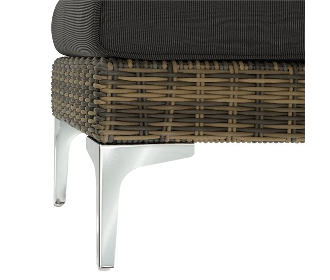 Pieza modular para conjunto de ratán Antracita
