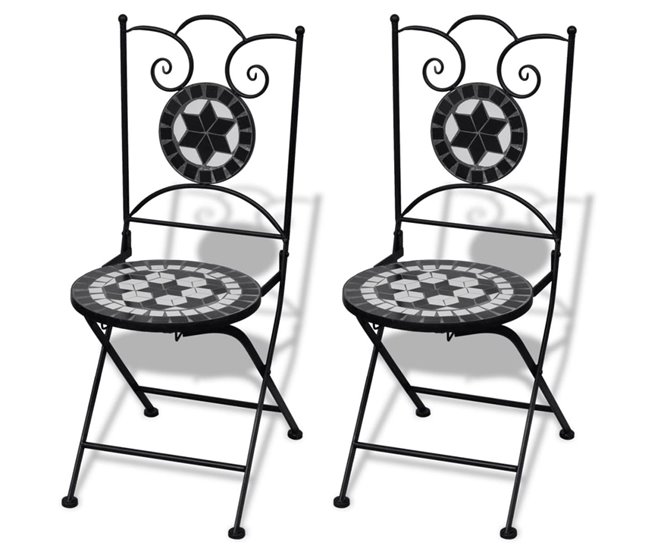 Conjunto de jardín Salento  sillas + mesa Blanco