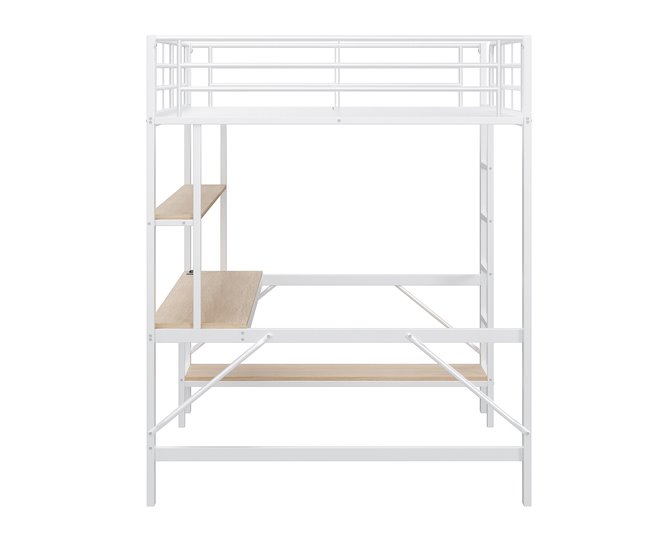 Cama alta para niños 145x204 Blanco