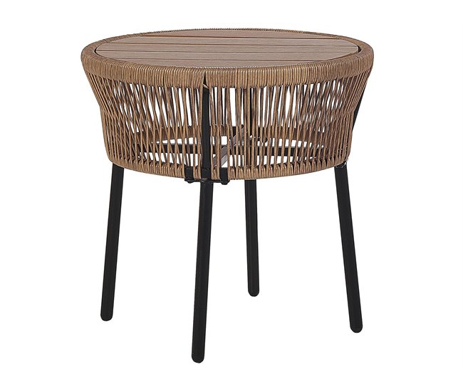 Beliani Conjunto bistro GARGANO Marron Claro