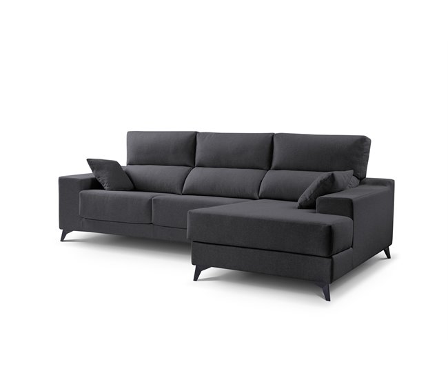 Chaise longue S con arcón NOELIA Antracita
