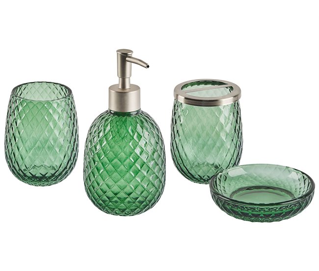 Beliani Conjunto de accesorios de baño CANOA Verde