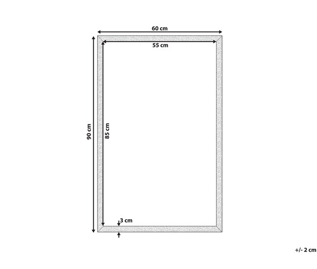 Beliani Espejo MORLAIX 60x4 Negro