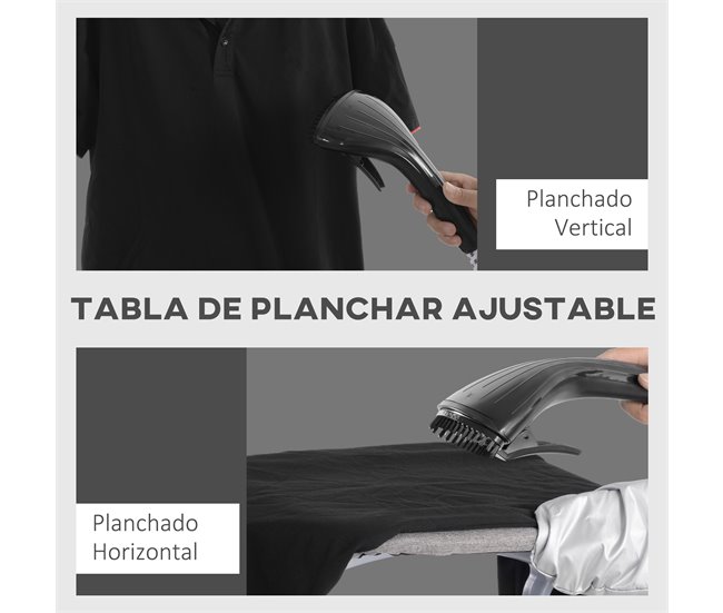 Plancha de Vapor ABS, PP HOMCOM Negro