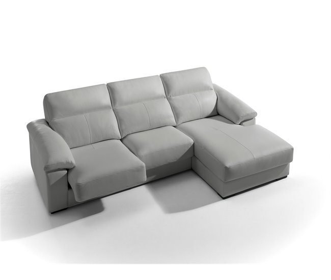 Chaise longue piel WILLY Gris