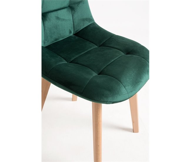 Pack 4 Sillas Kelen Terciopelo Verde