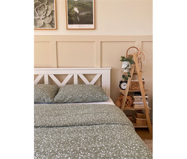 Beliani Cama con somier Madera de pino TANNAY 149x208 Blanco