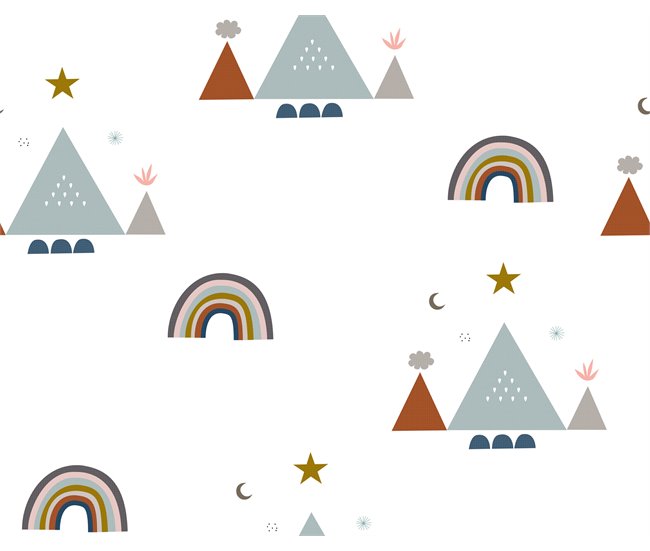 CORTINA CON OJALES SUSANITA AZUL B HACIENDO EL INDIO Multicolor