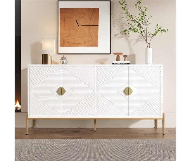 Aparador con 4 puertas 162 Blanco