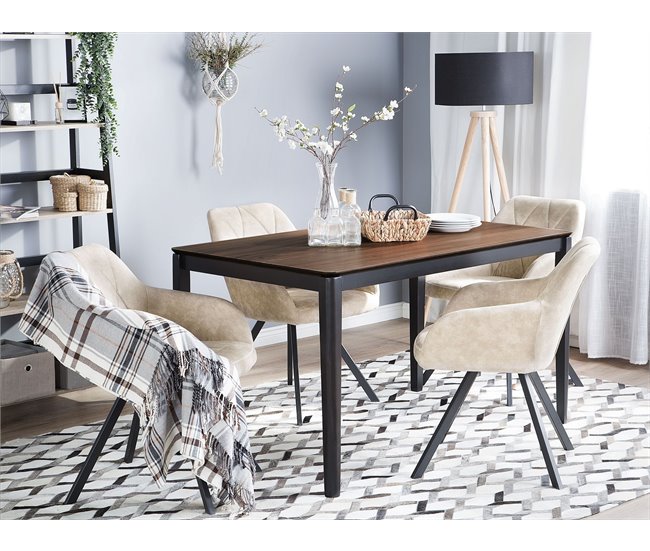Beliani Alfombra de pelo corto AYDIN 160x230 Beige