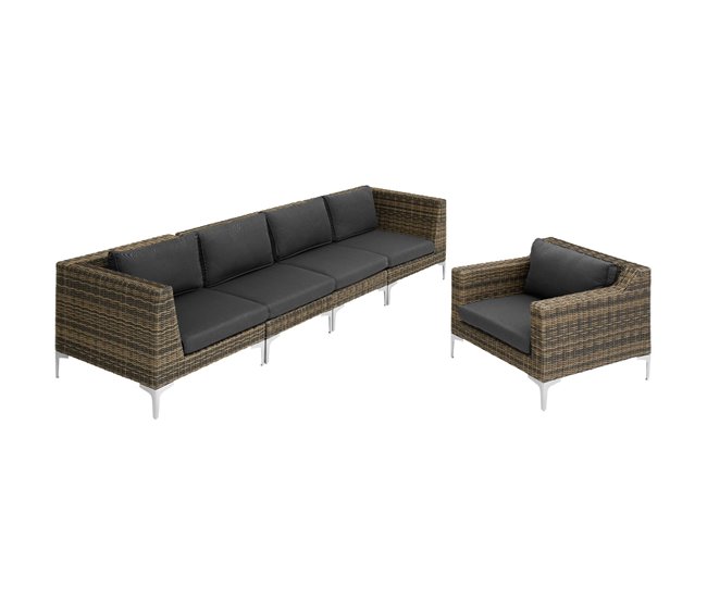 Pieza modular para conjunto de ratán Marron