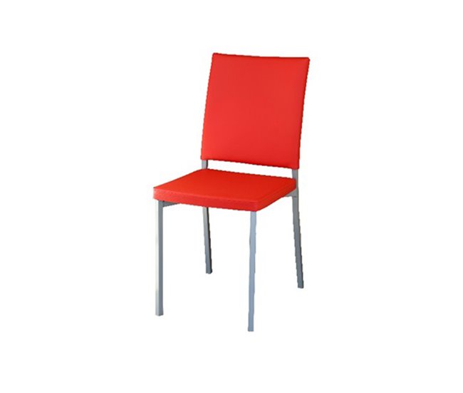 Silla de cocina ANUBIS fija PU Rojo