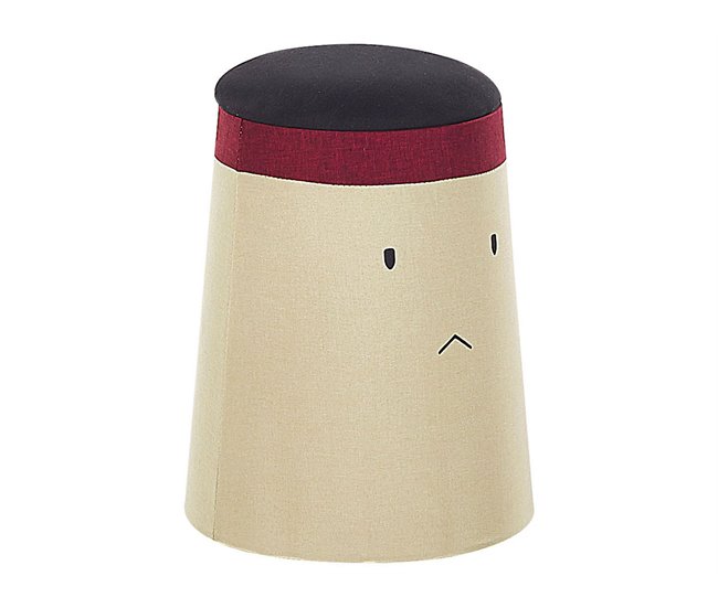 Beliani Puf para niños SAMURAI Beige