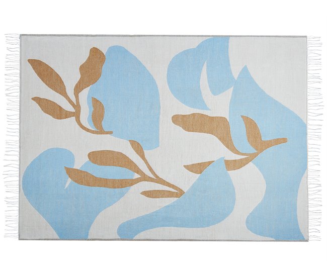 Beliani Manta PALHI Azul Claro