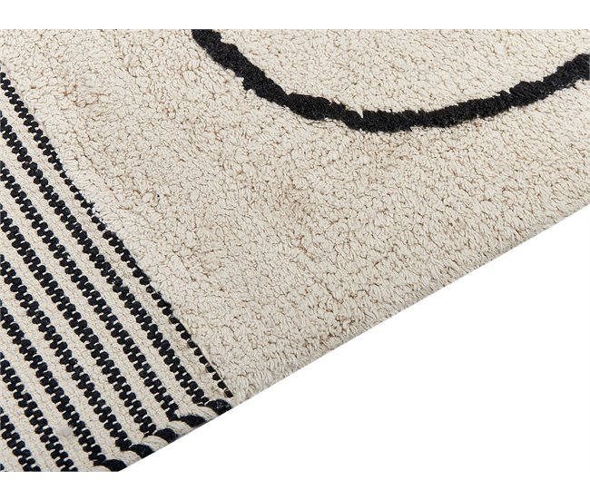 Beliani De pelo corto DOKUZ 160x230 Beige