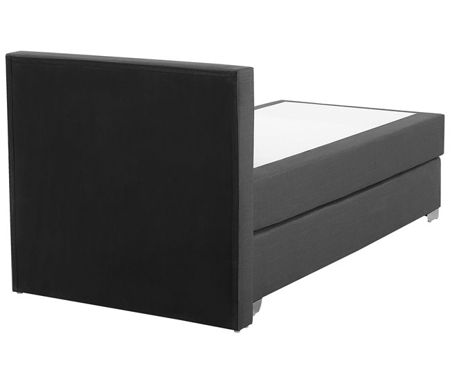 Beliani Cama continental Poliéster PRESIDENT 99x211 Gris Oscuro