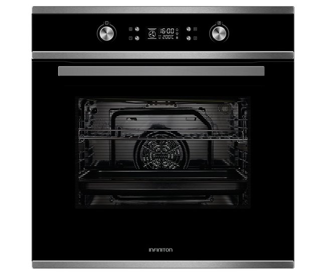 Horno Pirolitico INFINITON P659AT, 70 Litros, 3200 W, 9 Funciones Negro