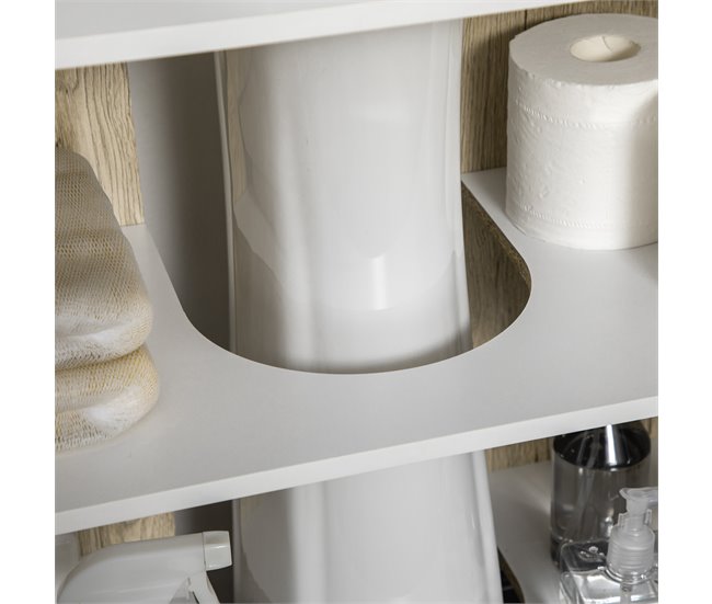 Armario de Baño Melamina de Madera, Acero kleankin, hogar - baño 60 Marron