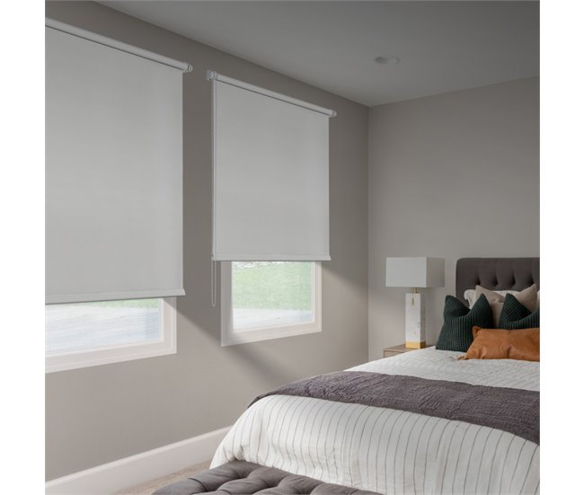 Estores plegables Estor Paqueto Con Varillas para Ventanas Blanco Veta