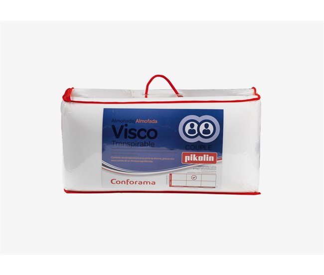 Pack 2 almohadas 70cm PIKOLÍN VISCOTRANSPIRABLE Blanco