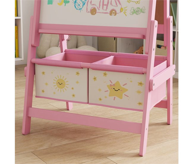 Caballete Infantil MDF, Madera de Pino AIYAPLAY Rosa