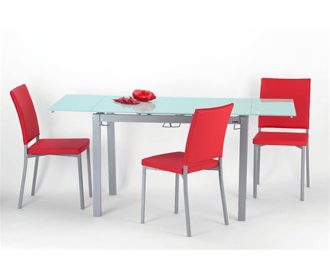 Silla de cocina ANUBIS fija PU Rojo