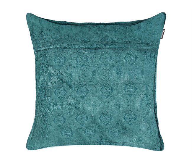 Beliani Cojín decorativo VERPIS Azul/ Verde