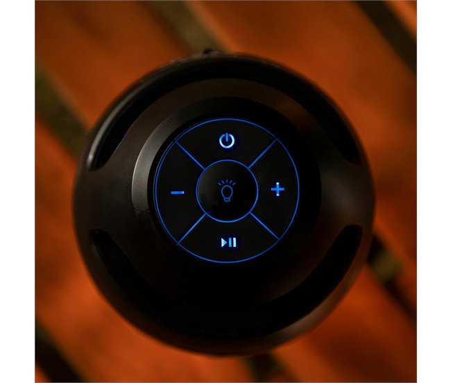 Altavoz Inalámbrico con LED Efecto Llama Negro