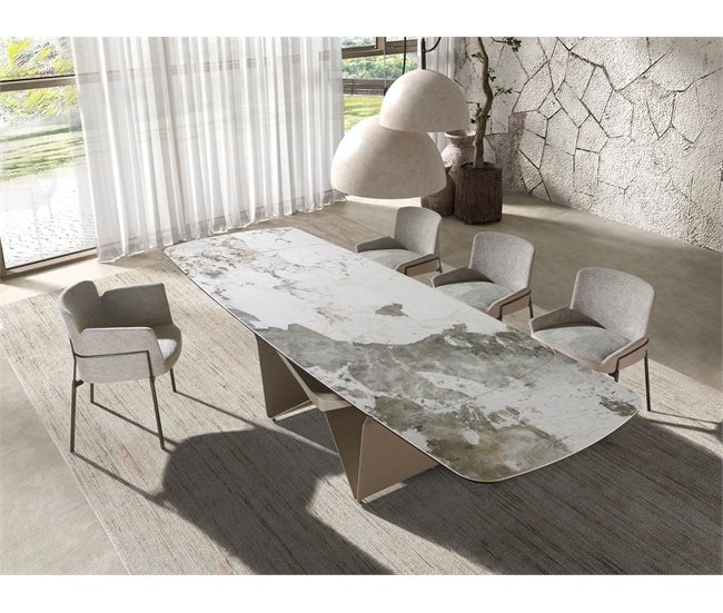 ANGEL CERDA Silla tela y terciopelo Aluminio