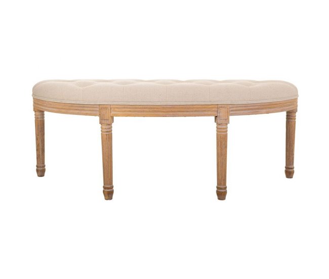 Banqueta antigua de madera Beige