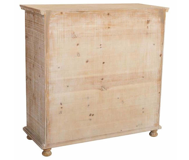 Aparador de madera y cristal de 2 puertas Marron