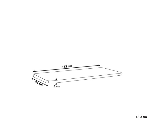 Beliani Cojín de asiento VIVARA Blanco/ Beige