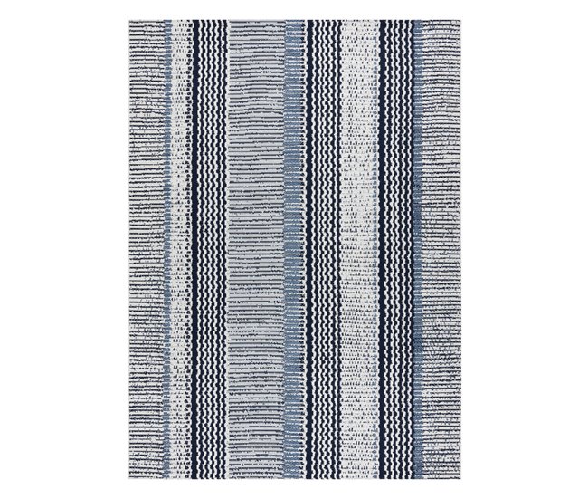 Alfombra de cuerda sisal COLOR 47276/396 Rayas 140x200 Gris Azul